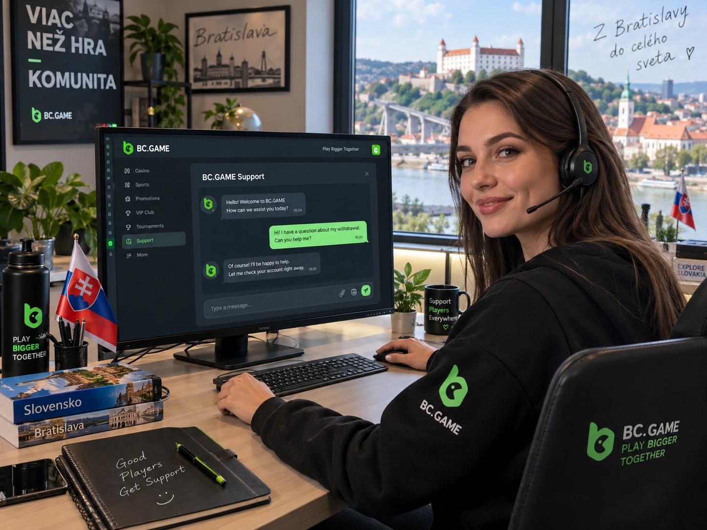 Podpora BC Game Slovensko